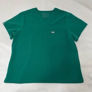 Figs V-Neck Scrub Top ladies XXL‎ emerald green